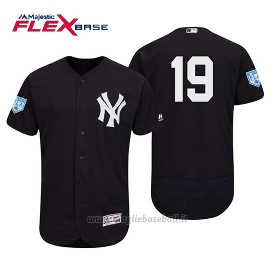 Maglia Baseball Uomo New York Yankees Masahiro Tanaka Flex Base Entrenamiento De Primavera 2019 Blu